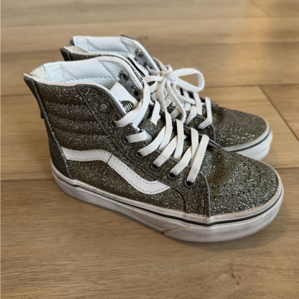 Vans Kids Glitter High-Tops - Black and White